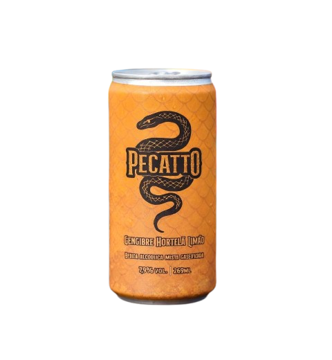 Lata Pecatto sabor Gengibre, Hortelã e limão